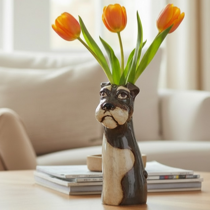 Ceramic Schnauzer Vase
