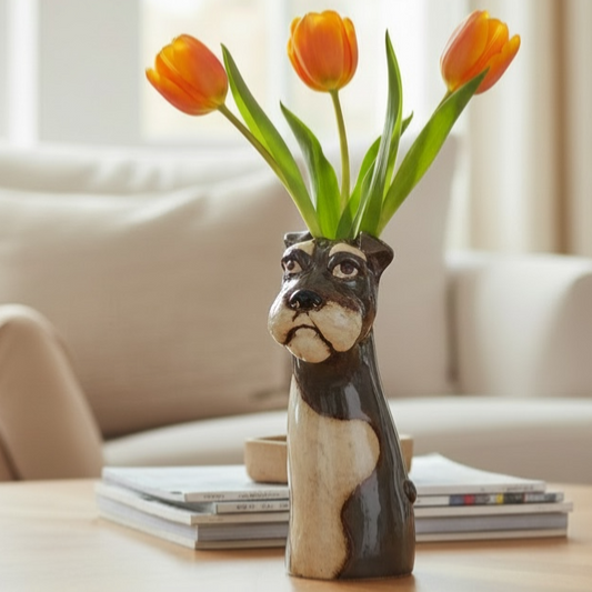 Ceramic Schnauzer Vase