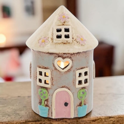 Ceramic Cottage Tealight Holder – Heart House