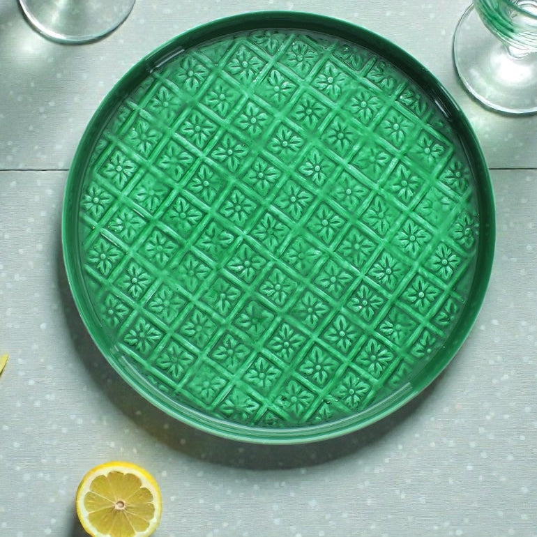 A Eternal Green Serving Tray from Fig and Rose.