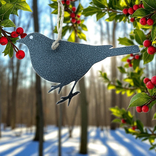 Metal Hanging Blackbird - Set of Three