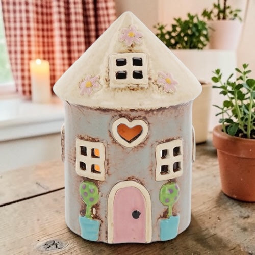 Ceramic Cottage Tealight Holder – Heart House