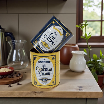 Café de Paris Retro Storage Tins Set of 2