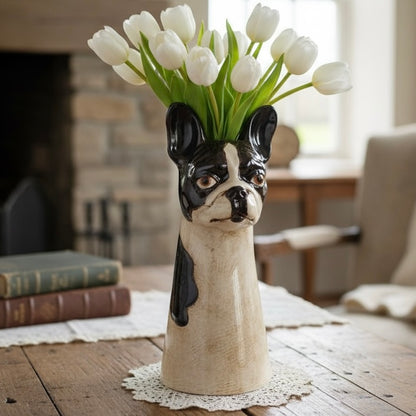 Ceramic French Bulldog Vase