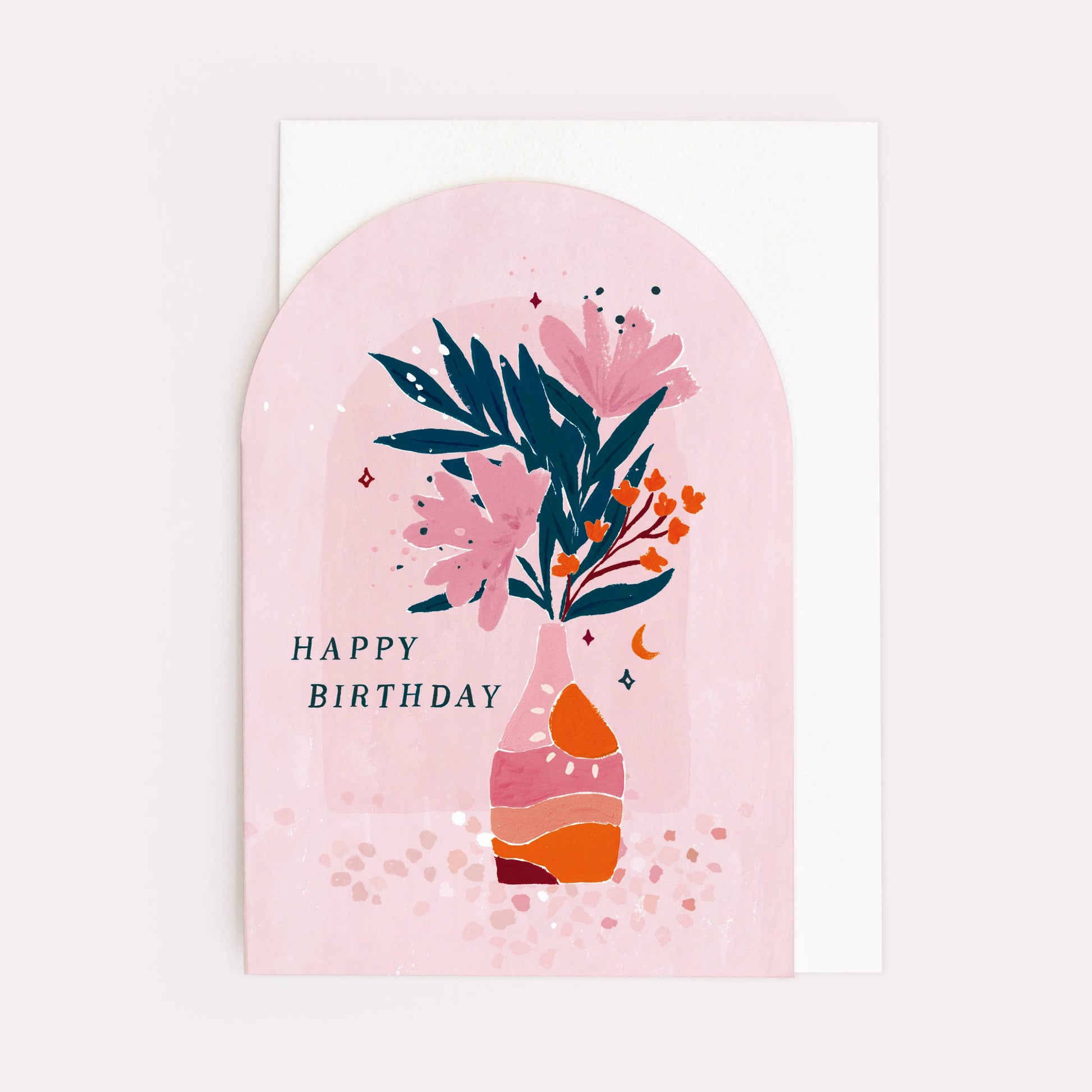 A Vase Birthday Card available to buy from Fig and Rose Home.