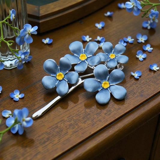 A Forget Me Not Brooch available to buy from Fig and Rose Home.