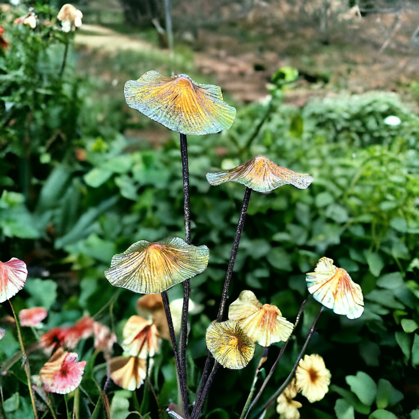 Gold Mushroom Toadstool Garden Decorationfrom Fig and Rose