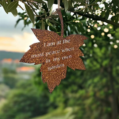 Metal Falling Leaves Garden Quotes