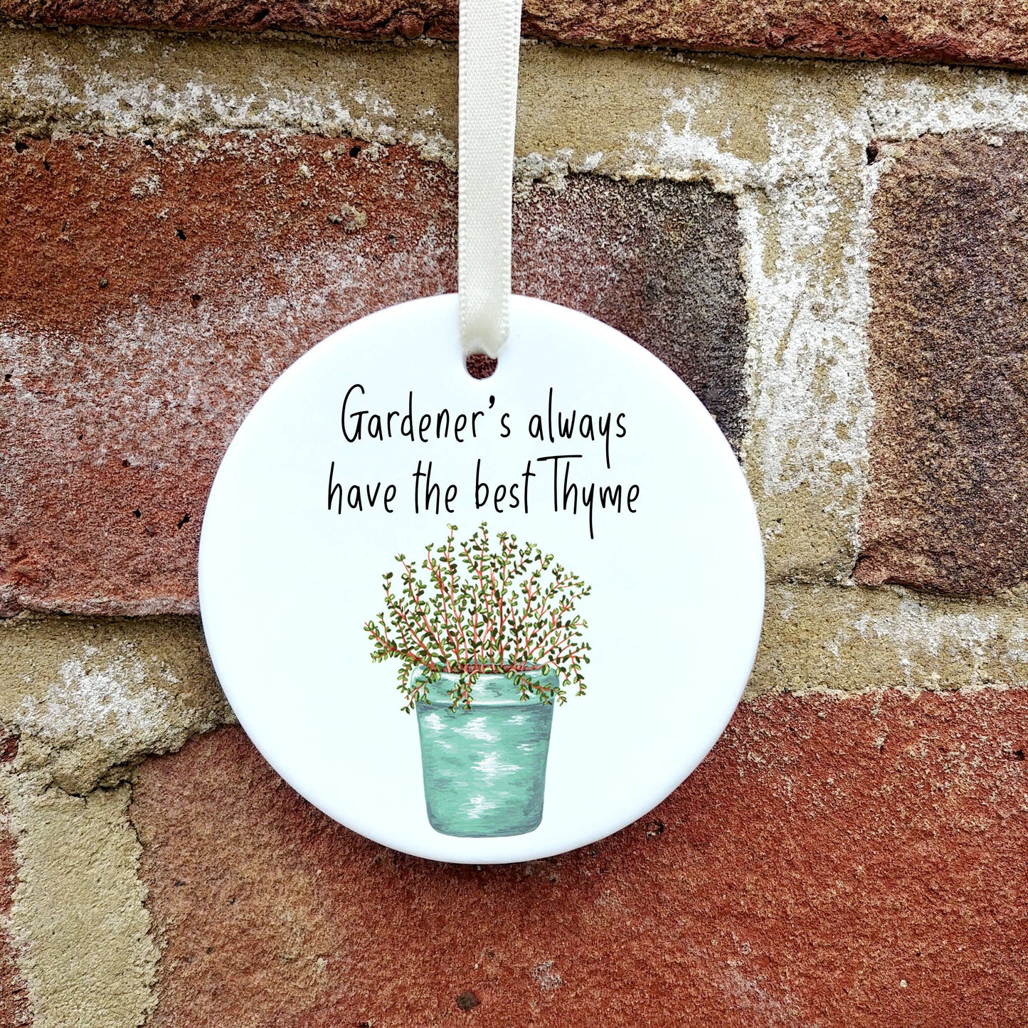 A Gardener's Always Have the Best Thyme Ceramic Decoration available to buy from Fig and Rose Home.