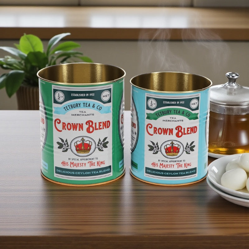 Crown Blend Retro Storage Tins Set of 2