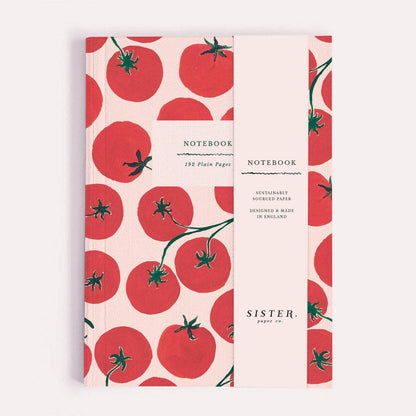 A Tomatoes Notebook available to buy from Fig and Rose Home.