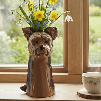 Ceramic Yorkshire Terrier Vase
