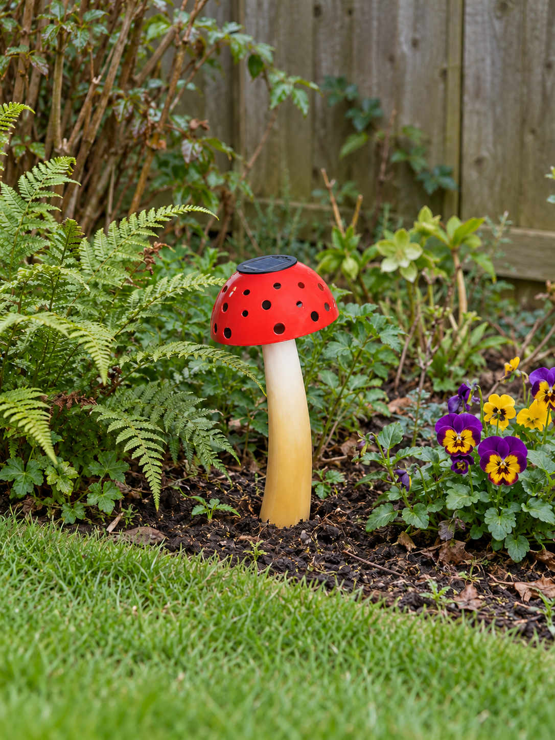 Red Mushroom Solar Lights