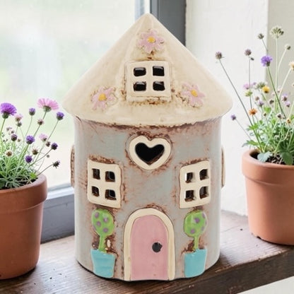 Ceramic Cottage Tealight Holder – Heart House