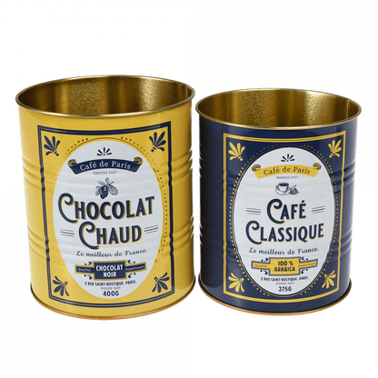 Café de Paris Retro Storage Tins Set of 2