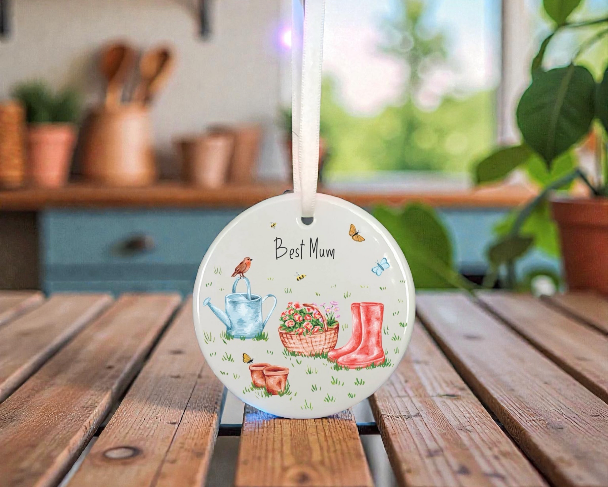 A Best Mum Floral Garden Ceramic Decoration available to buy from Fig and Rose Home.