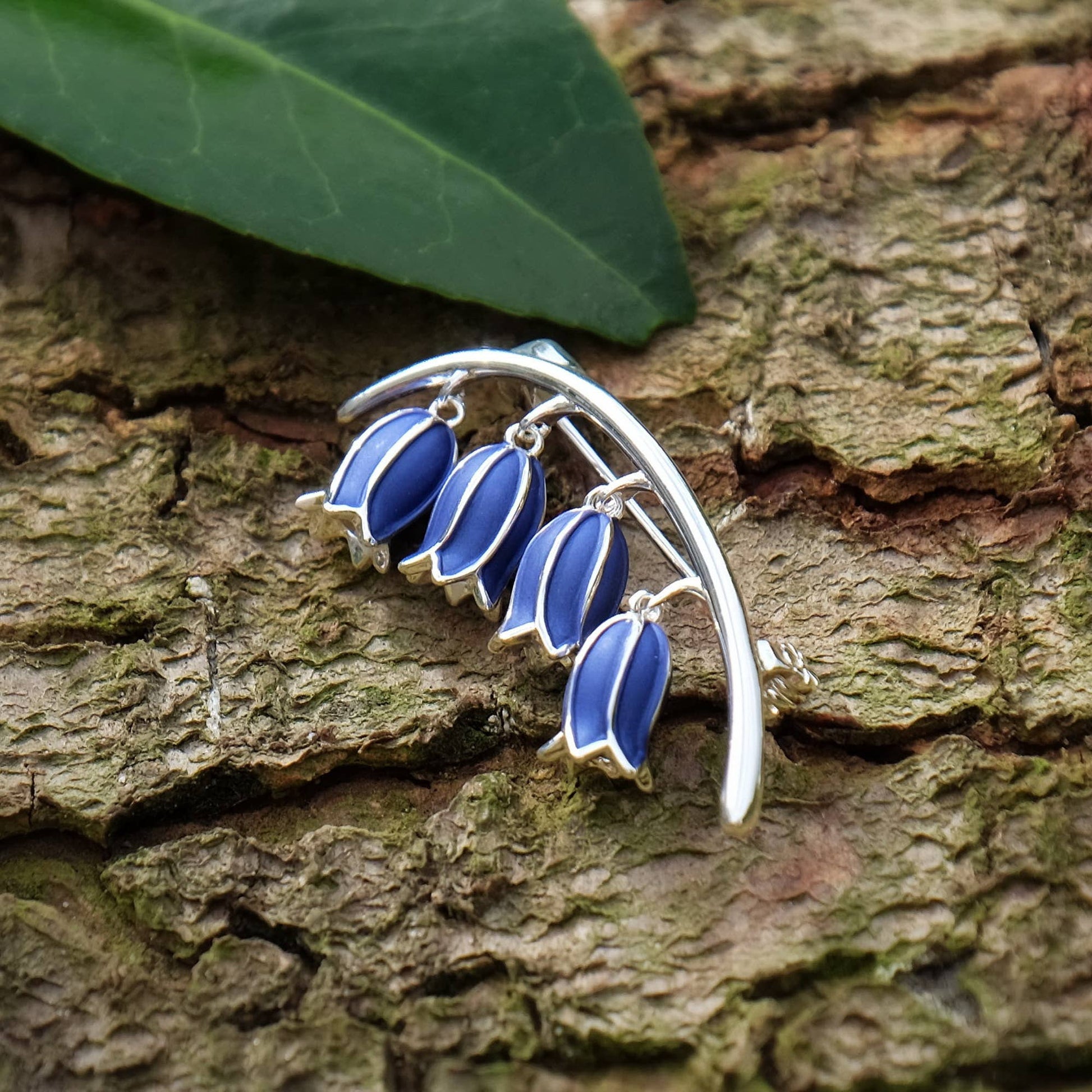A Bluebell Brooch available to buy from Fig and Rose Home.