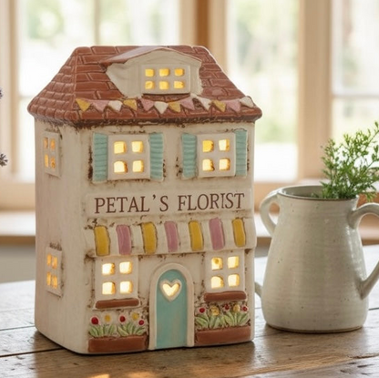 Petal’s Florist Ceramic Tealight House