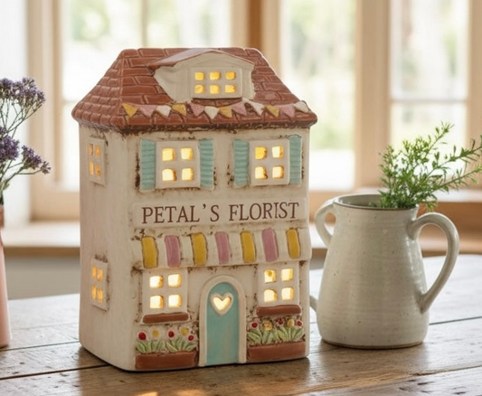 Petal’s Florist Ceramic Tealight House