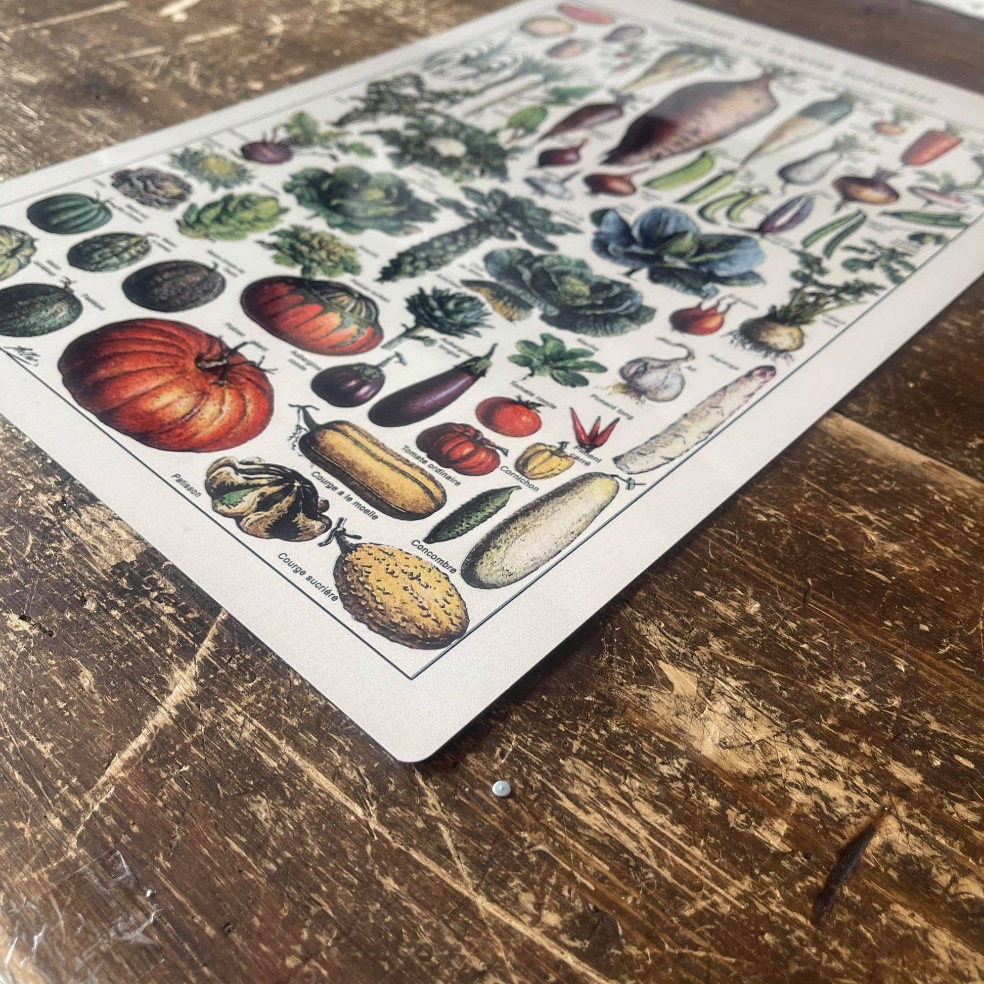 A Vintage Kitchen Vegetables Metal Sign available to buy from Fig and Rose Home.