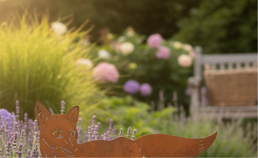 Rusty Fox Garden Ornament