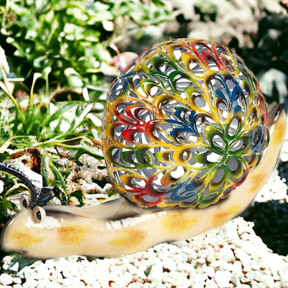 Snail Garden Ornament from Fig and Rose