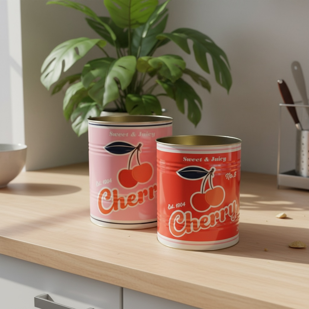Cherry Retro Storage Tins