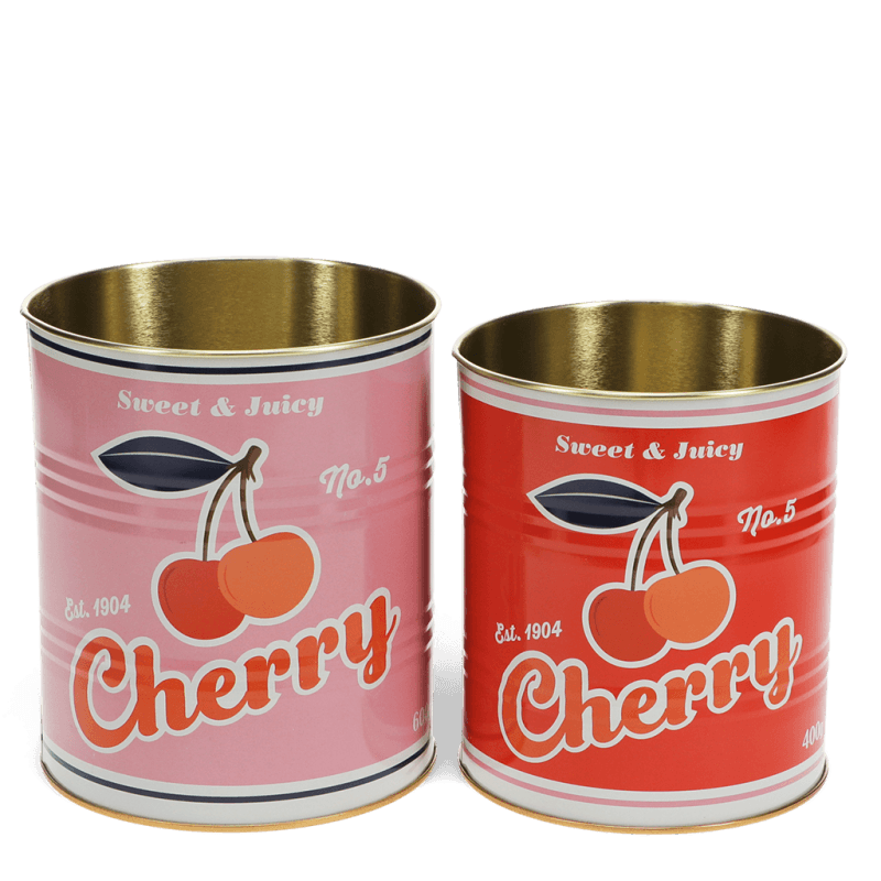Cherry Retro Storage Tins
