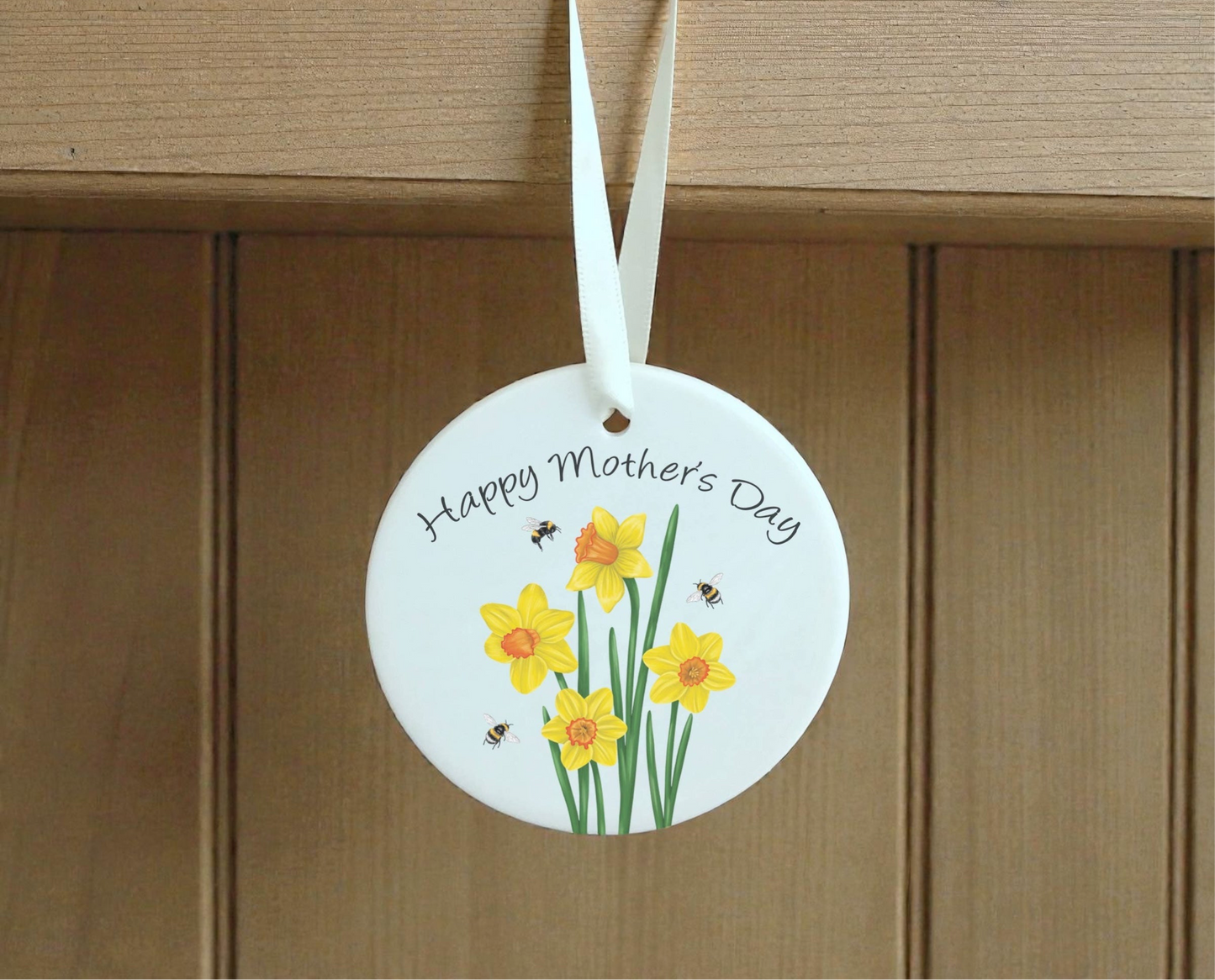 A Mother's Day Daffodil Ceramic Decoration available to buy from Fig and Rose Home.