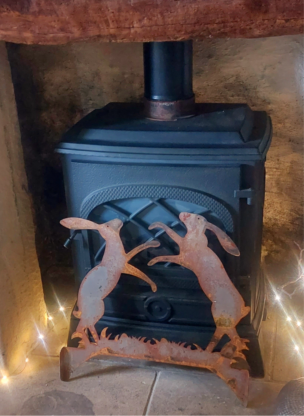 Boxing Hares Sculpture for the Garden from Fig and Rose