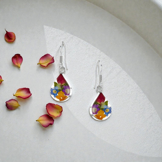 A Resin Flower Earrings available to buy from Fig and Rose Home.