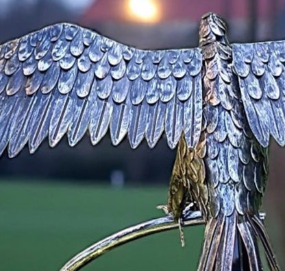 Metal Eagle Garden Sculpture from Fig and Rose