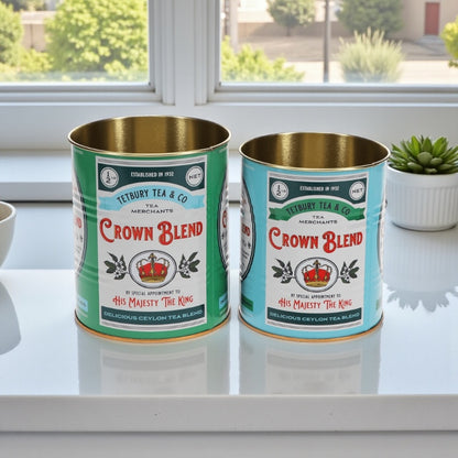 Crown Blend Retro Storage Tins Set of 2