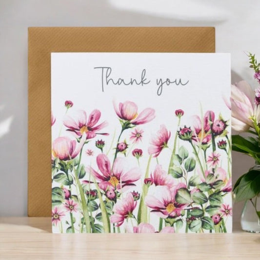 Floral Thank You Card