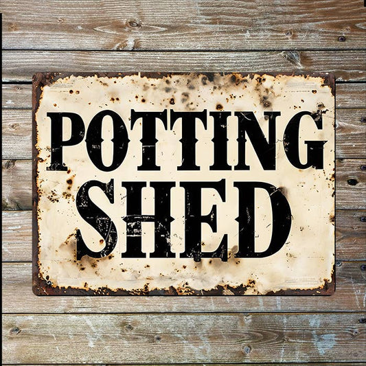A Vintage Potting Shed Metal Sign available to buy from Fig and Rose Home.