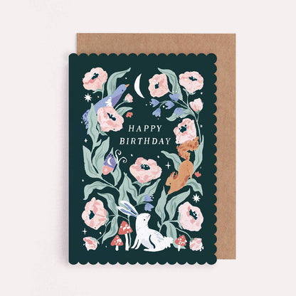 A Woodland Birthday Card available to buy from Fig and Rose Home.