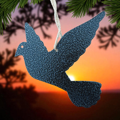A Hanging Metal Dove Decorations – Set of 3 | Black or Rustic Steel Birds from Fig and Rose.