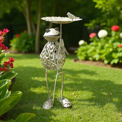 Frog Statue Bird Feeder