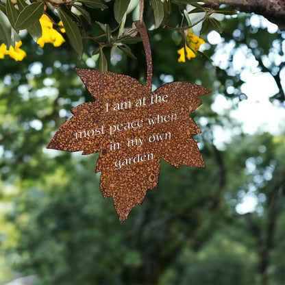 Metal Falling Leaves Garden Quotes