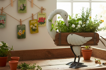 Reclaimed Brick Goose Planter