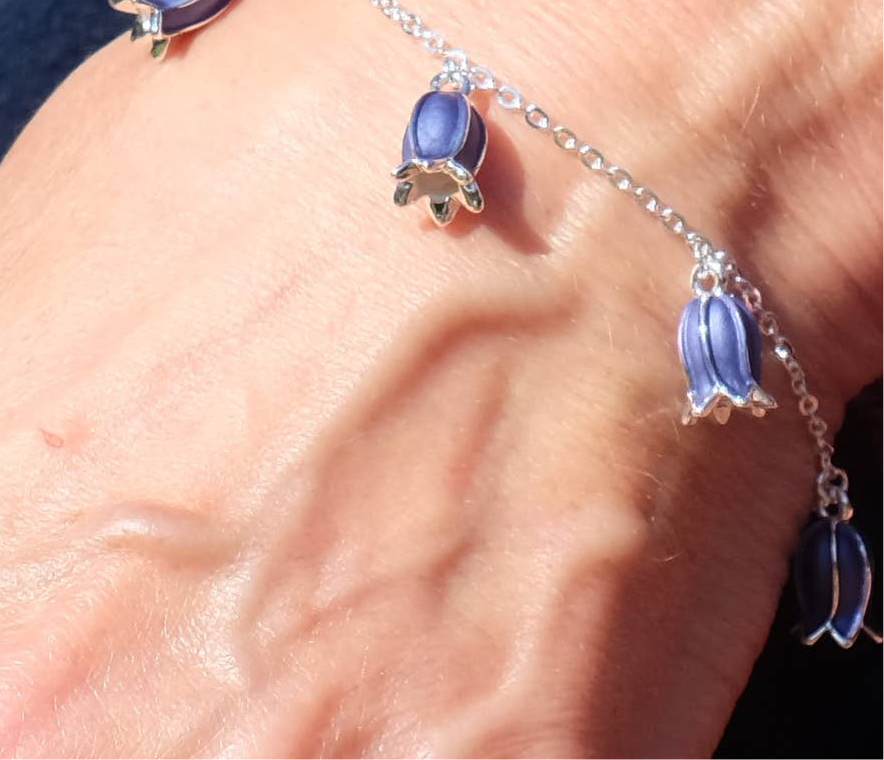A Bluebell Charm Bracelet available to buy from Fig and Rose Home.