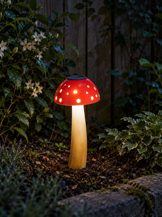 Red Mushroom Solar Lights