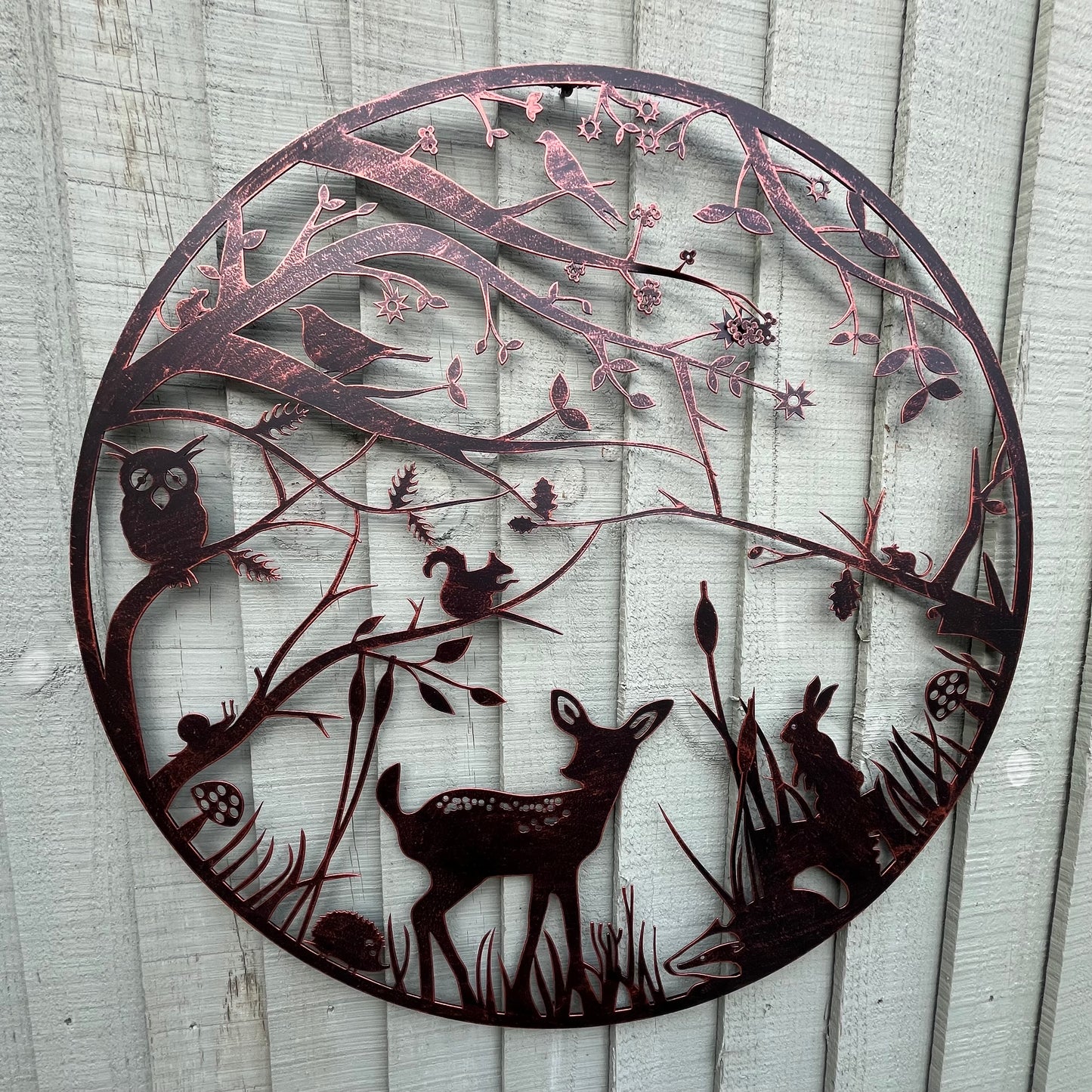 Countryside Plaque with Fawn and Small Animals from Fig and Rose