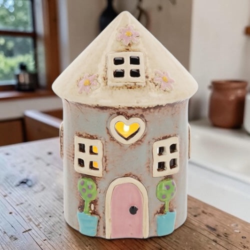 Ceramic Cottage Tealight Holder – Heart House