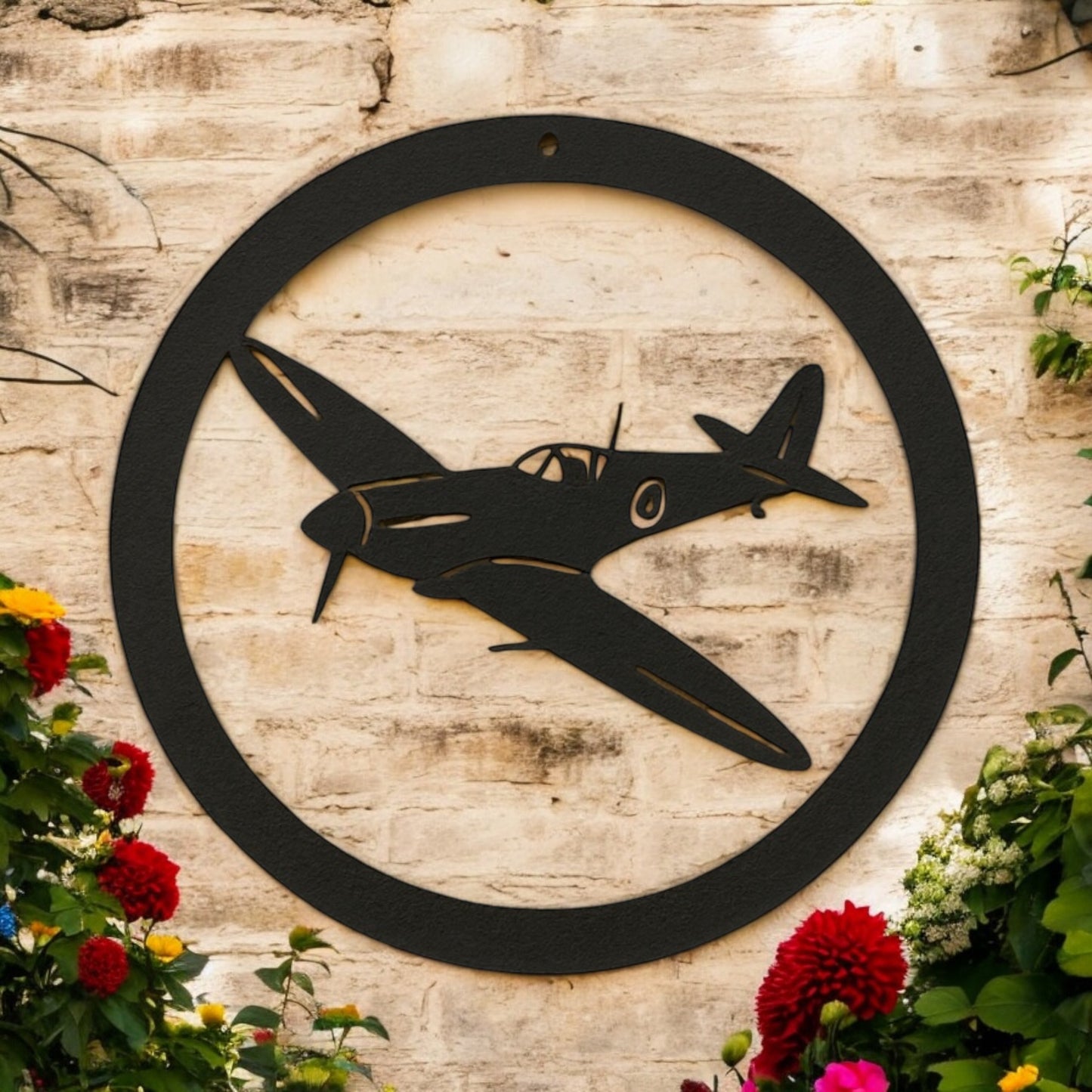 Spitfire Metal Garden Plaque