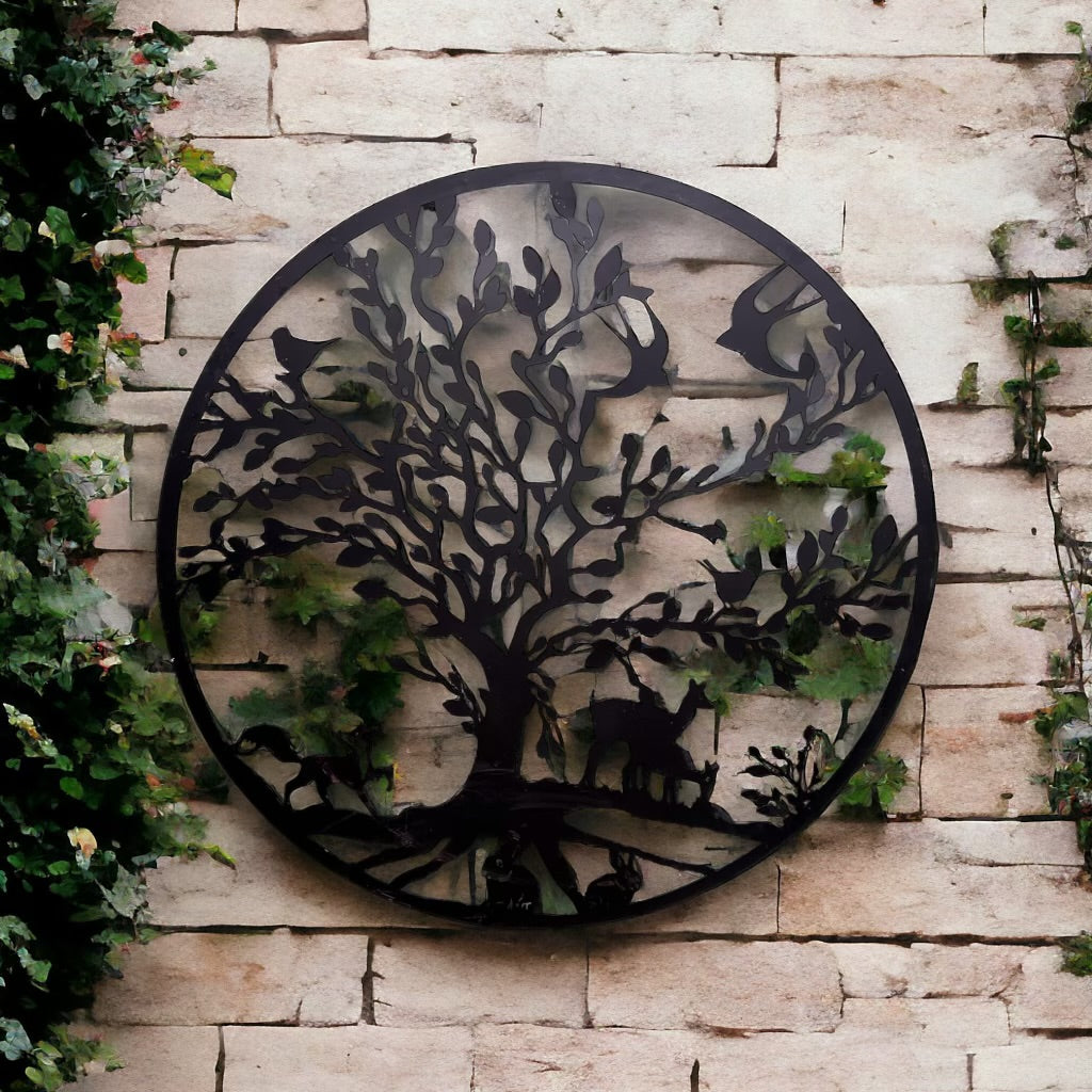 Fox and Deer Metal Wall Plaque from Fig and Rose