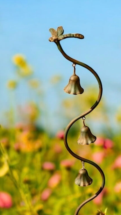 Dragonfly with Bells Garden Ornament
