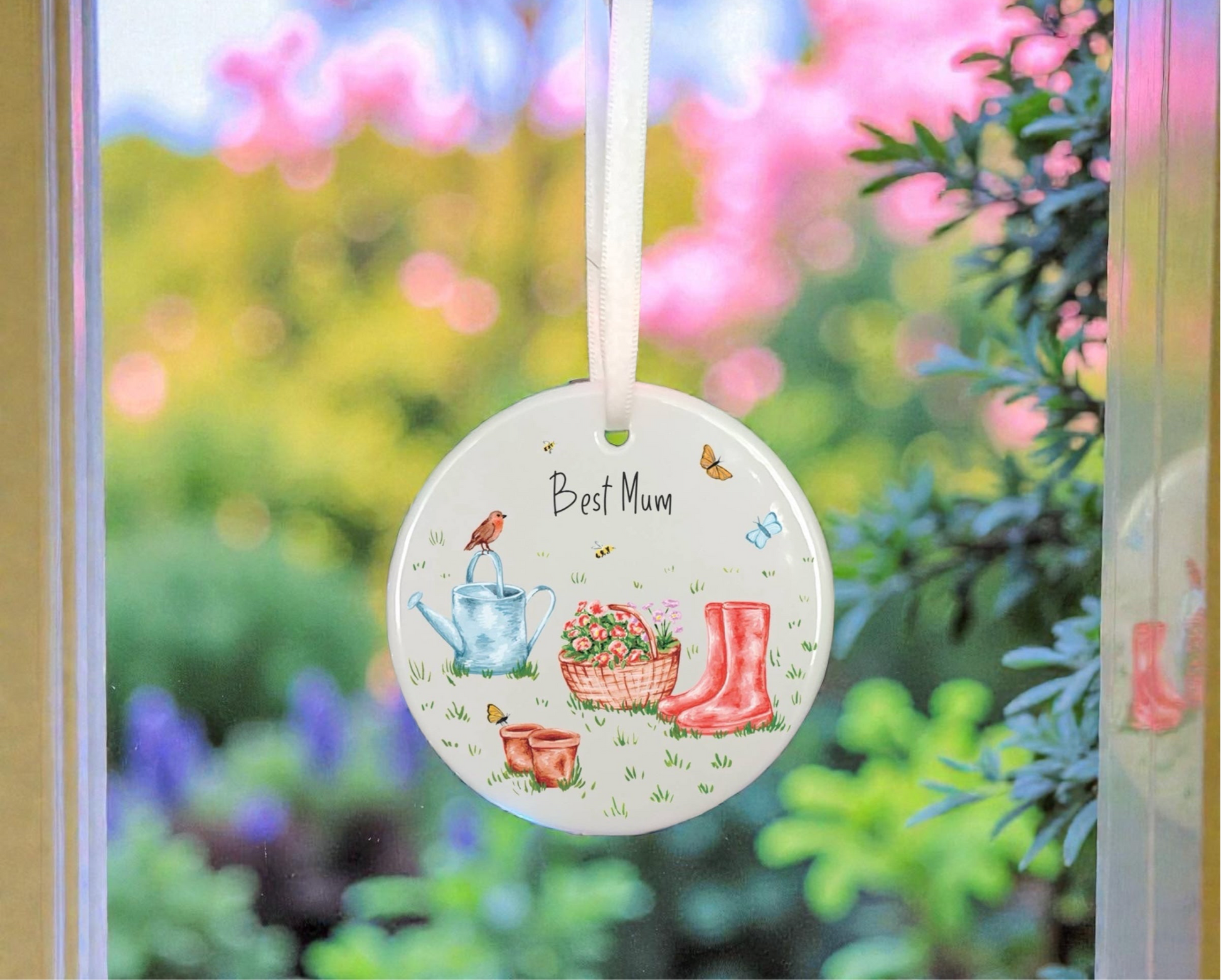 A Best Mum Floral Garden Ceramic Decoration available to buy from Fig and Rose Home.