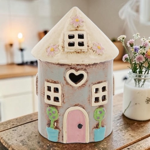 Ceramic Cottage Tealight Holder – Heart House