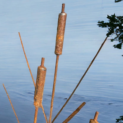 Metal Bulrush Garden Decor Stake